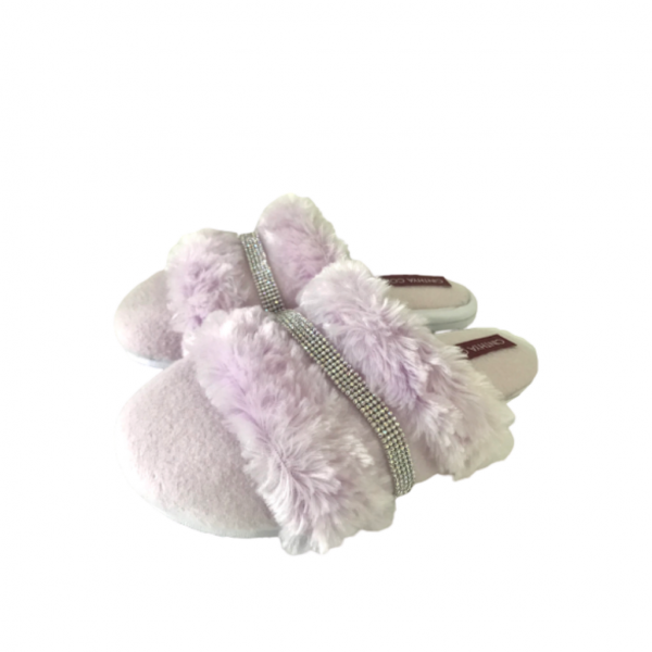 Fluffy sparkly slippers