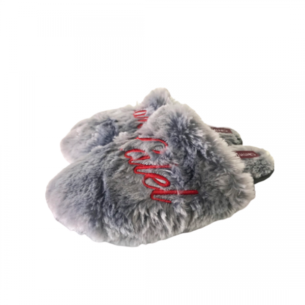 Classic gray fluffly slippers